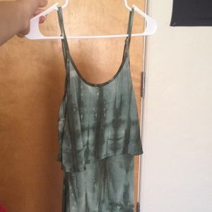 Green tie dye dress